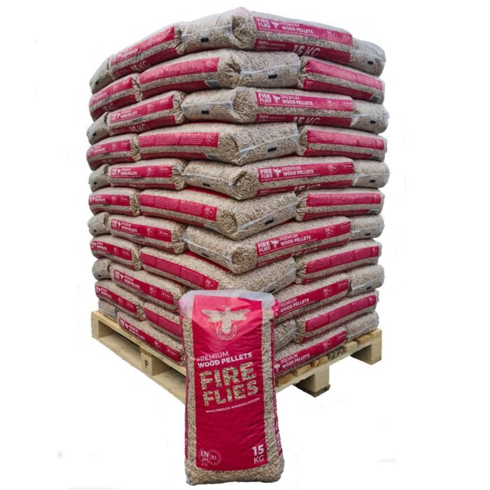 FIREFLIES Holzpellets 6 mm – 65×15 kg (975 kg) – Deutschland